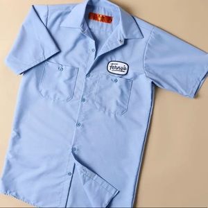 Ferny’s Retro Plant Shop Mechanic Shirt Large from Joanna Gaines shop in Texas